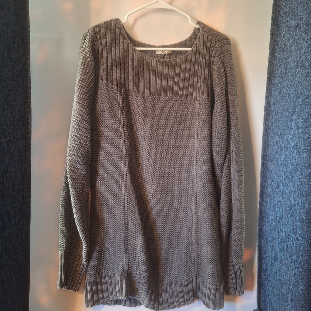 Vintage Old Navy Women's Gray Crew Neck Sweater 2X